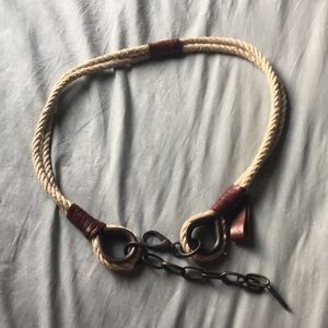 Dolce and Gabbana rope/leather belt